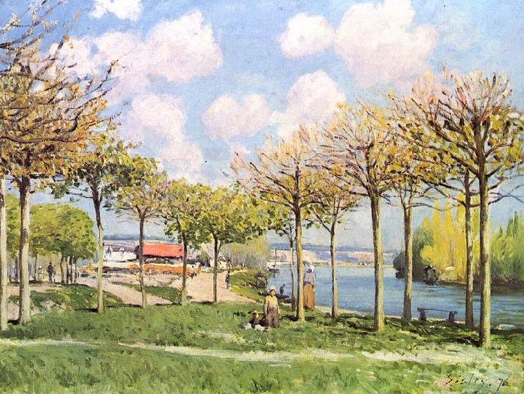 Alfred Sisley Die Seine bei Bougival oil painting picture
